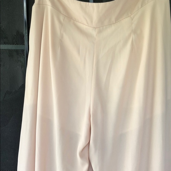 Pale Pink Wide Leg Pants - Picture 4 of 7